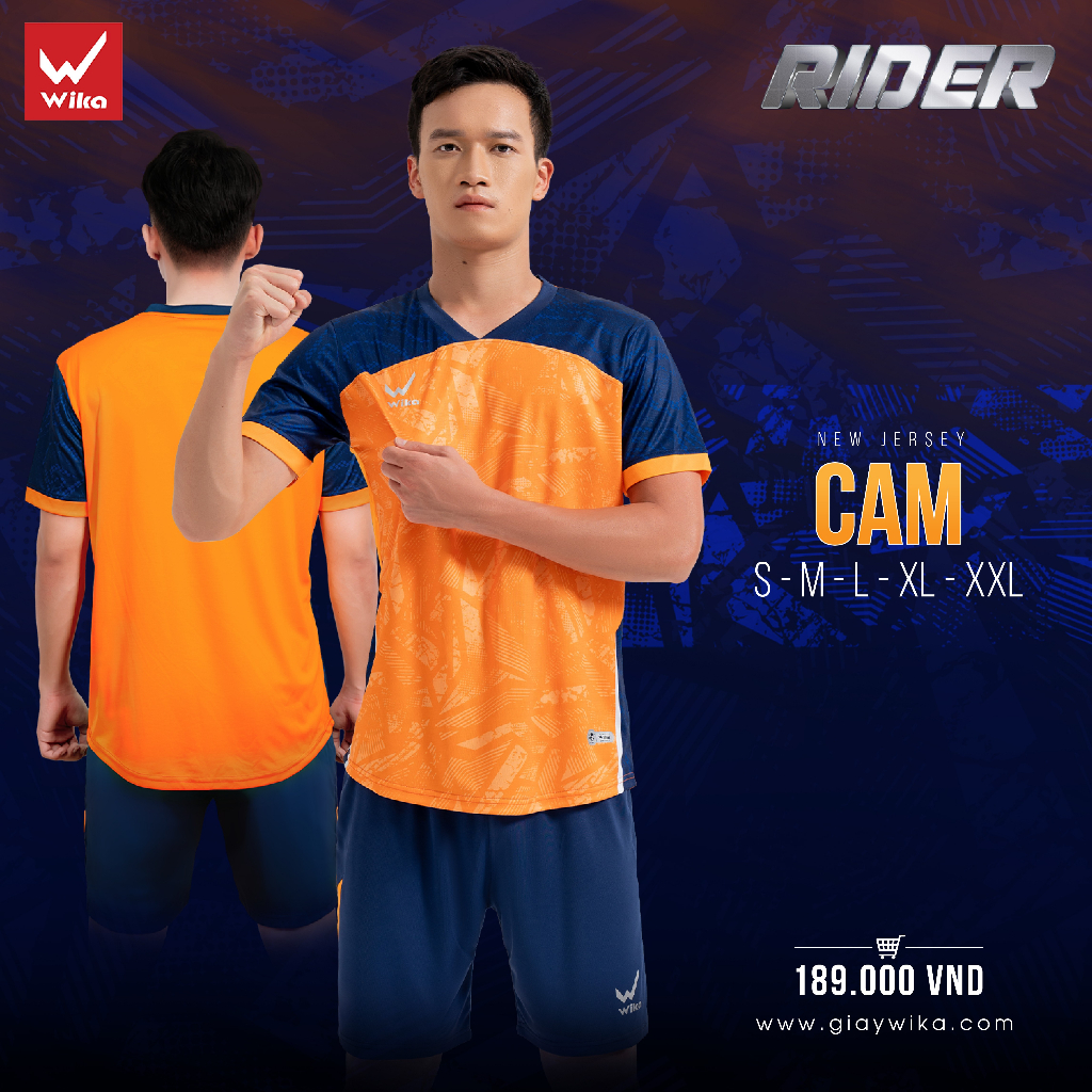Bộ Quần Áo Đá Bóng Wika Rider Kết Cấu Vải Mềm Mịn, Thoáng Thí Thấm Hút Tốt