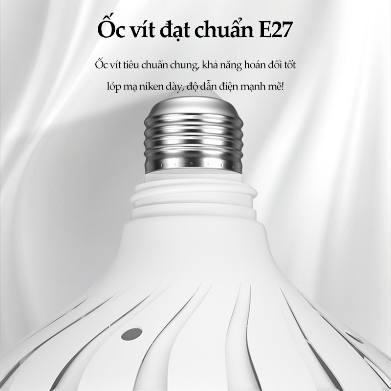 Bóng đèn LED 200W 150W 100W 50W siêu sáng tiết sáng tiết kiệm điện thân kín chống nước mưa Ánh sáng trắng Ốc vít E27
