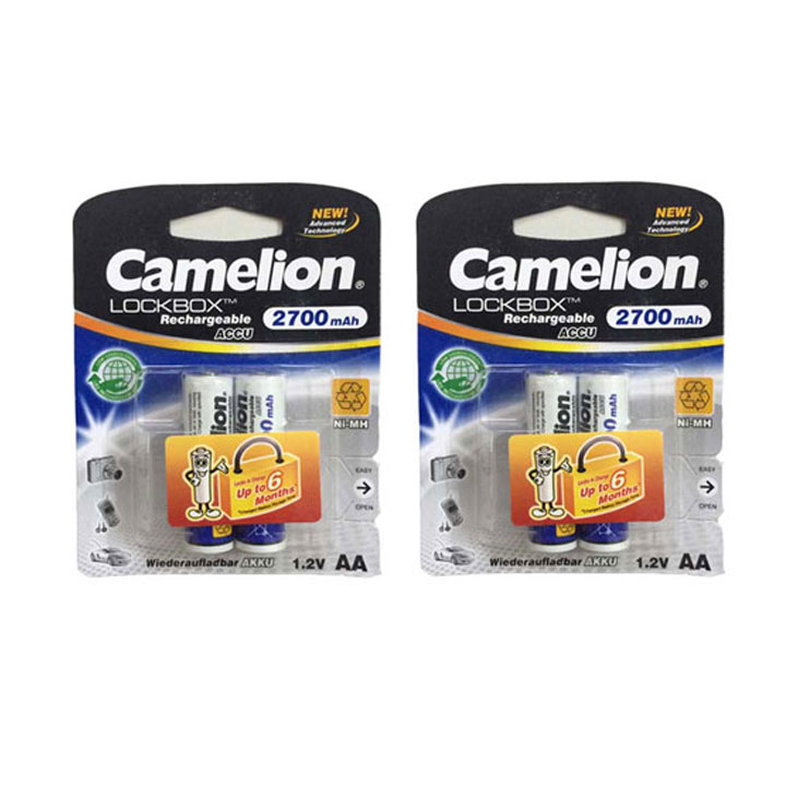 4 viên Pin sạc Camelion AA 2700mAh