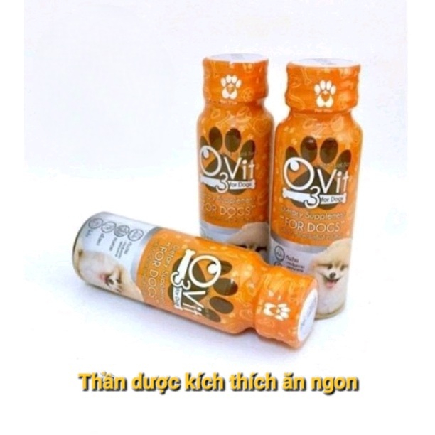 Siro O3Vit kích thích ăn ngon cho chó, mèo biếng ăn, bổ sung vitamin Omega 3