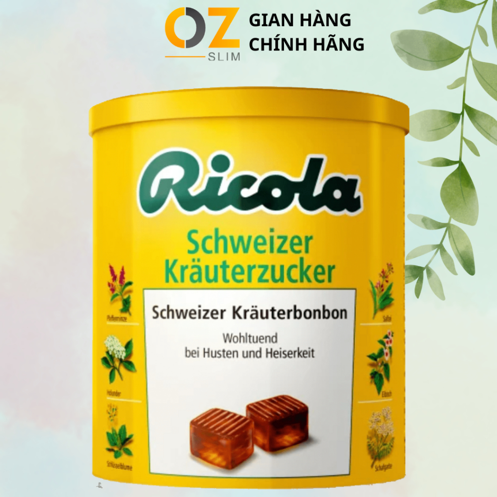 Kẹo ngậm ho không đường ricola original herb thảo mộc tự nhiên 250g Healthy Care OZ Slim Official