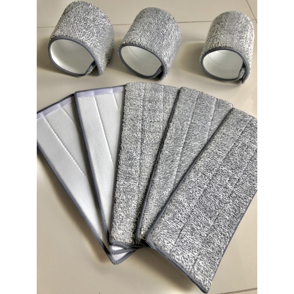 Bông Lau Nhà Hình Chữ Nhật, Miếng Thay Thế Cây Lau Nhà Tự Vắt, Dùng Được Cho Loại Gài 2 Đầu