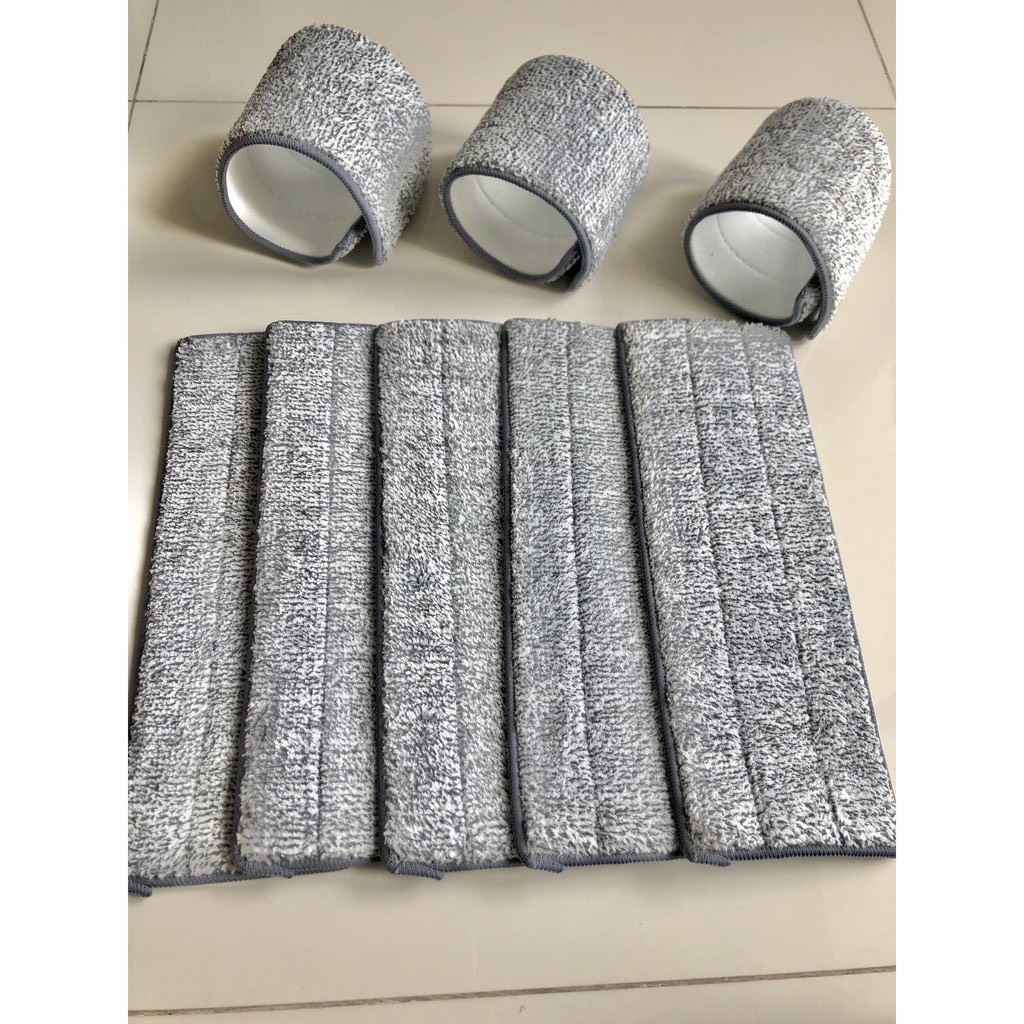 Bông Lau Nhà Hình Chữ Nhật, Miếng Thay Thế Cây Lau Nhà Tự Vắt, Dùng Được Cho Loại Gài 2 Đầu