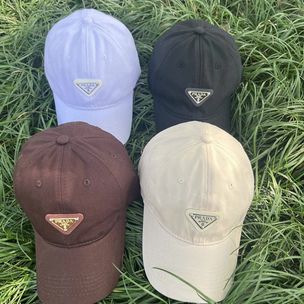 Mũ Nón lưỡi trai Logo PRADA dây khoá tuỳ chỉnh cao cấp