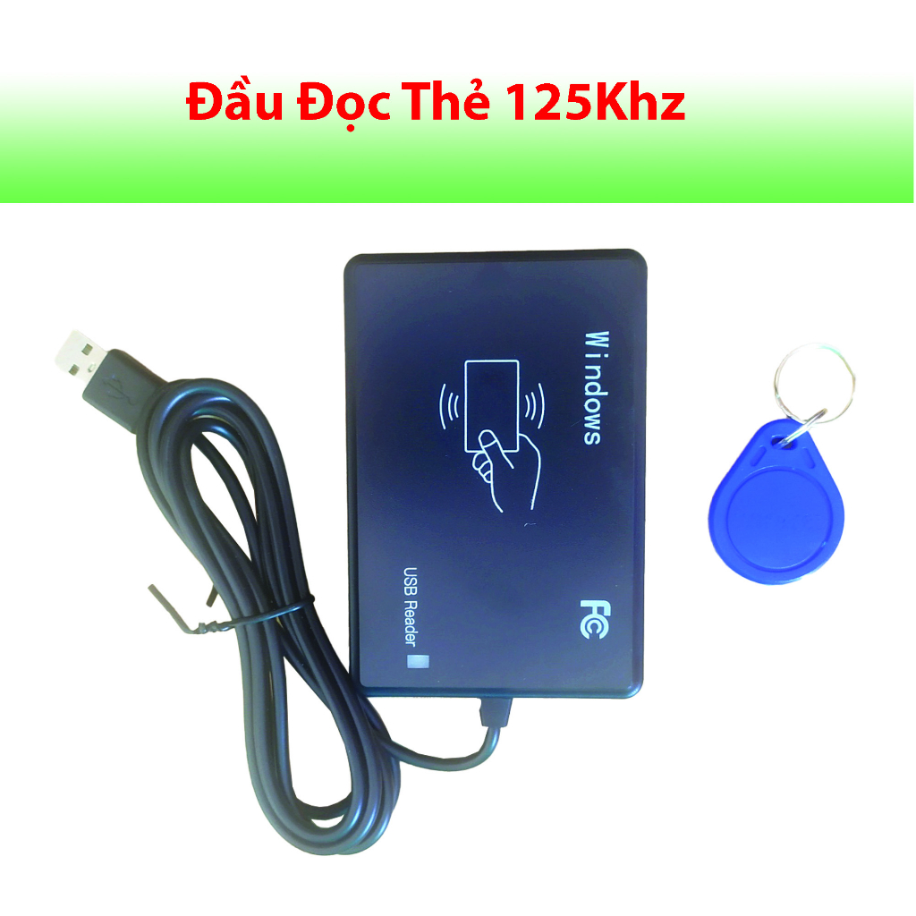 Đầu đọc thẻ RFID 125Khz USB hoặc 13.56mhz + kèm 1 thẻ