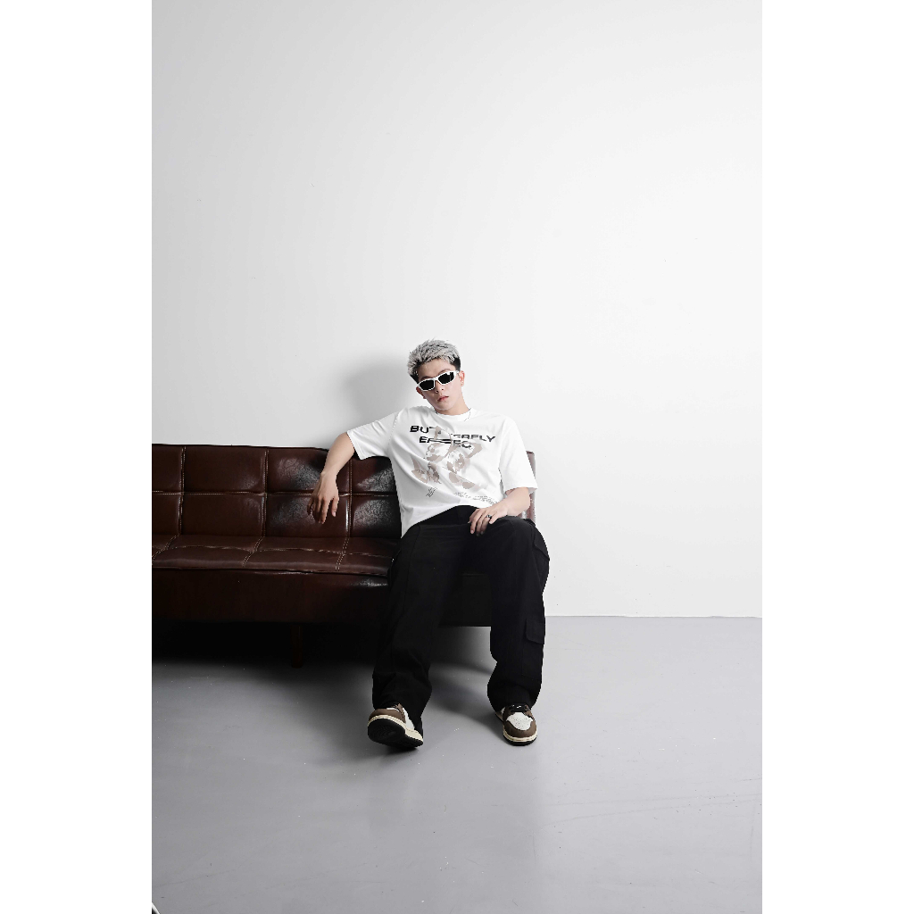 ÁO THUN BUTTERFLY EFFECT SAGONIZ, áo unisex chất liệu cotton co giãn 2 chiều thấm hút mồ hôi