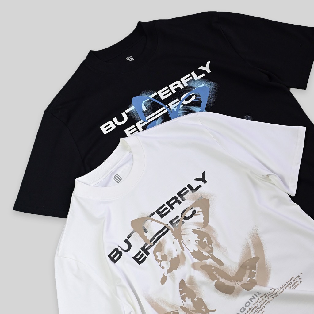 ÁO THUN BUTTERFLY EFFECT SAGONIZ, áo unisex chất liệu cotton co giãn 2 chiều thấm hút mồ hôi