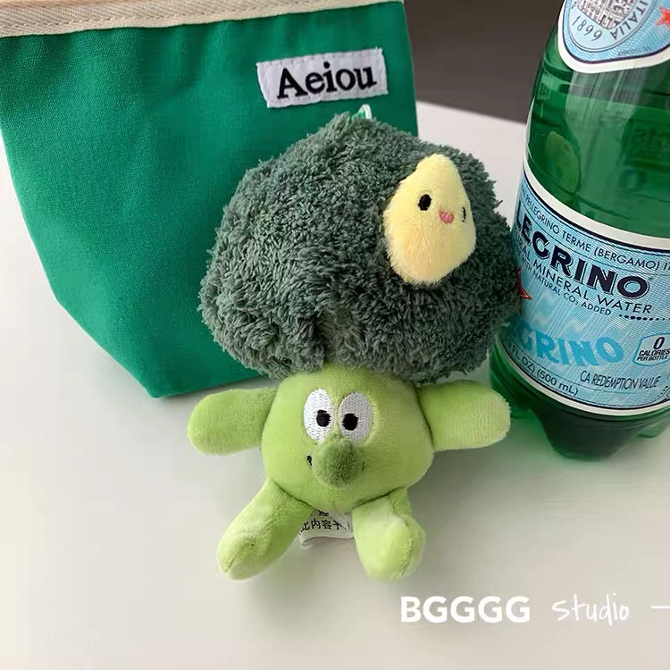 Móc khoá nhồi bông  rau củ súp lơ bông cải broccoli