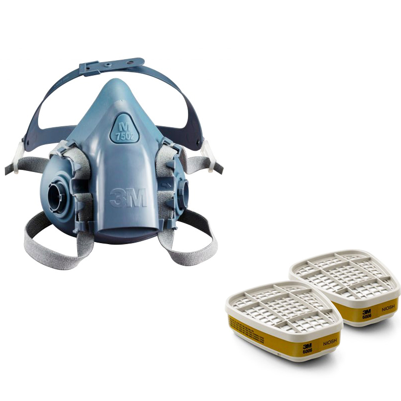 Mặt nạ phòng độc, chống hóa chất 3M 7501/7502/7503 + phin lọc 3M 6001/6003/6006 - phun sơn, phun thuốc trừ sâu