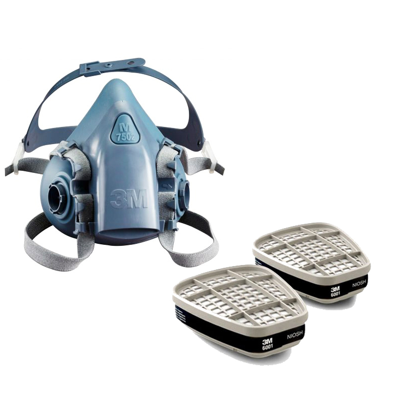 Mặt nạ phòng độc, chống hóa chất 3M 7501/7502/7503 + phin lọc 3M 6001/6003/6006 - phun sơn, phun thuốc trừ sâu