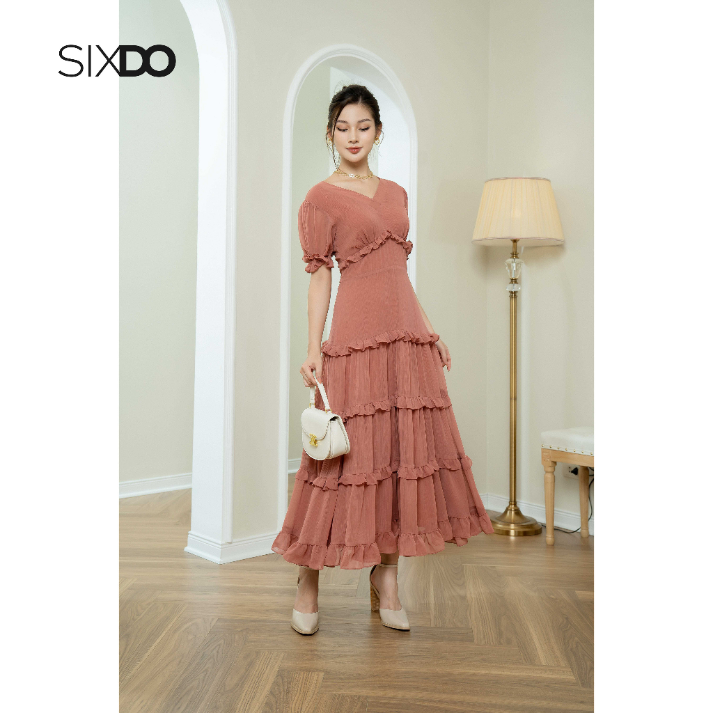 Đầm voan midi SIXDO (Russet Midi Voile Dress)