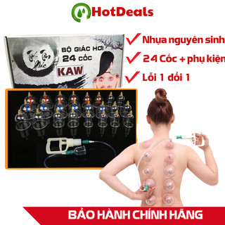 Giác hơi chân không KAW - Không Dùng Lửa, Nhựa Nguyên Sinh 24 Cốc