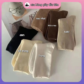 【Giao hàng trong ngày】Vớ màu trà sữa kiểu mới đơn giản phù hợp các mùa, nhiều màu tùy chọn