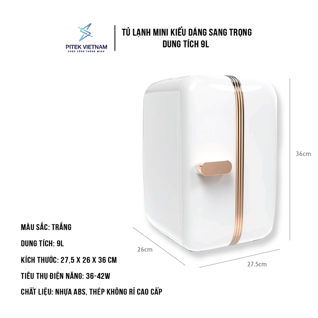 Tủ lạnh mini đựng mĩ phẩm, nước hoa, sữa, trái cây, sữa mẹ -  Pitek