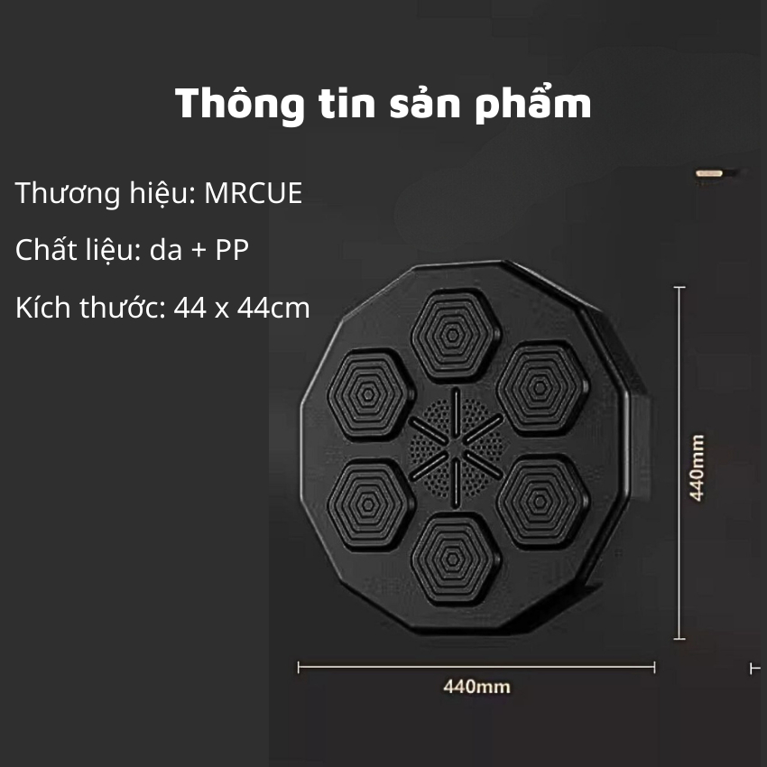 Máy Tập Boxing Theo Nhạc Có Đèn Led Kết Nối Blutooth 2023