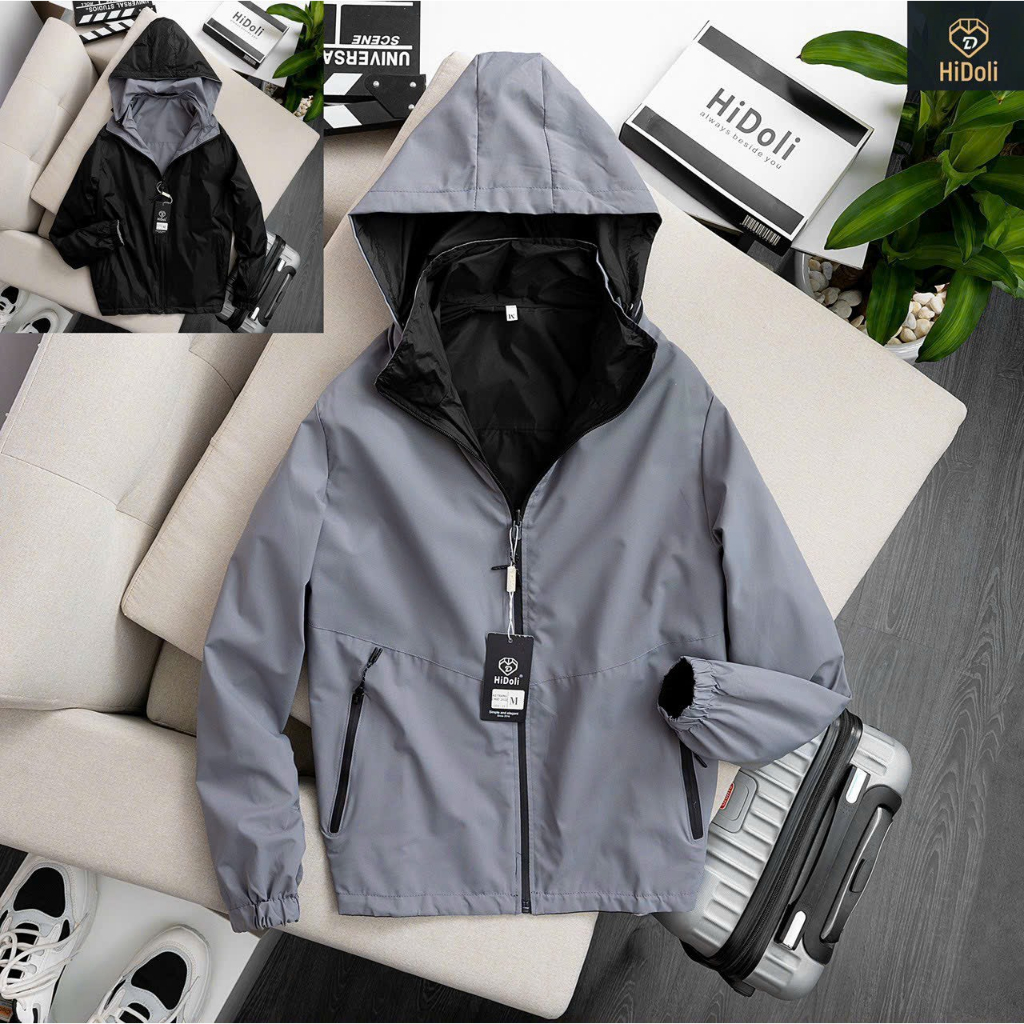 Áo khoác gió cao cấp 2 lớp, chống nước,chống gió, ngăn tia UV tuyệt đối thời trang nam MENSWEAR