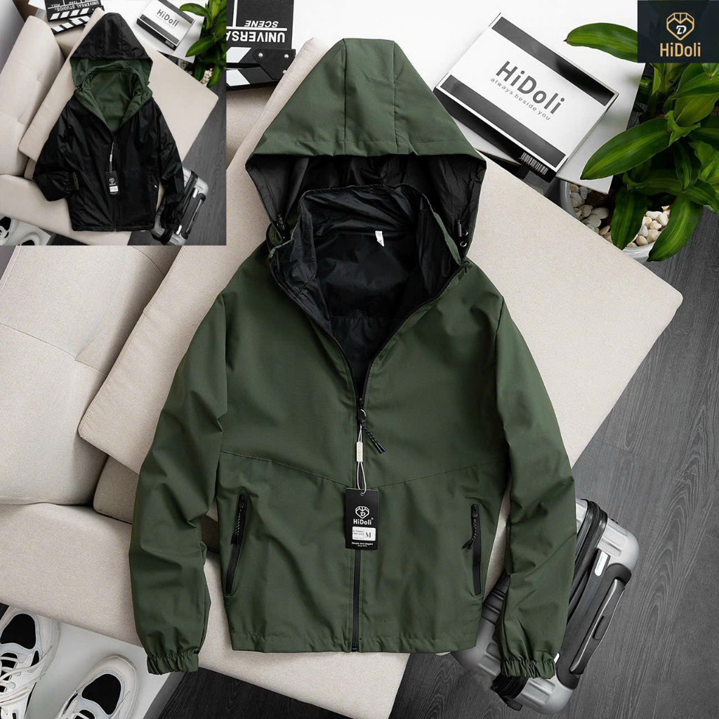 Áo khoác gió cao cấp 2 lớp, chống nước,chống gió, ngăn tia UV tuyệt đối thời trang nam MENSWEAR