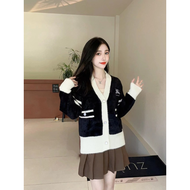 Áo khoác len, áo cardigan nữ hàng QC loại 1 dày dặn