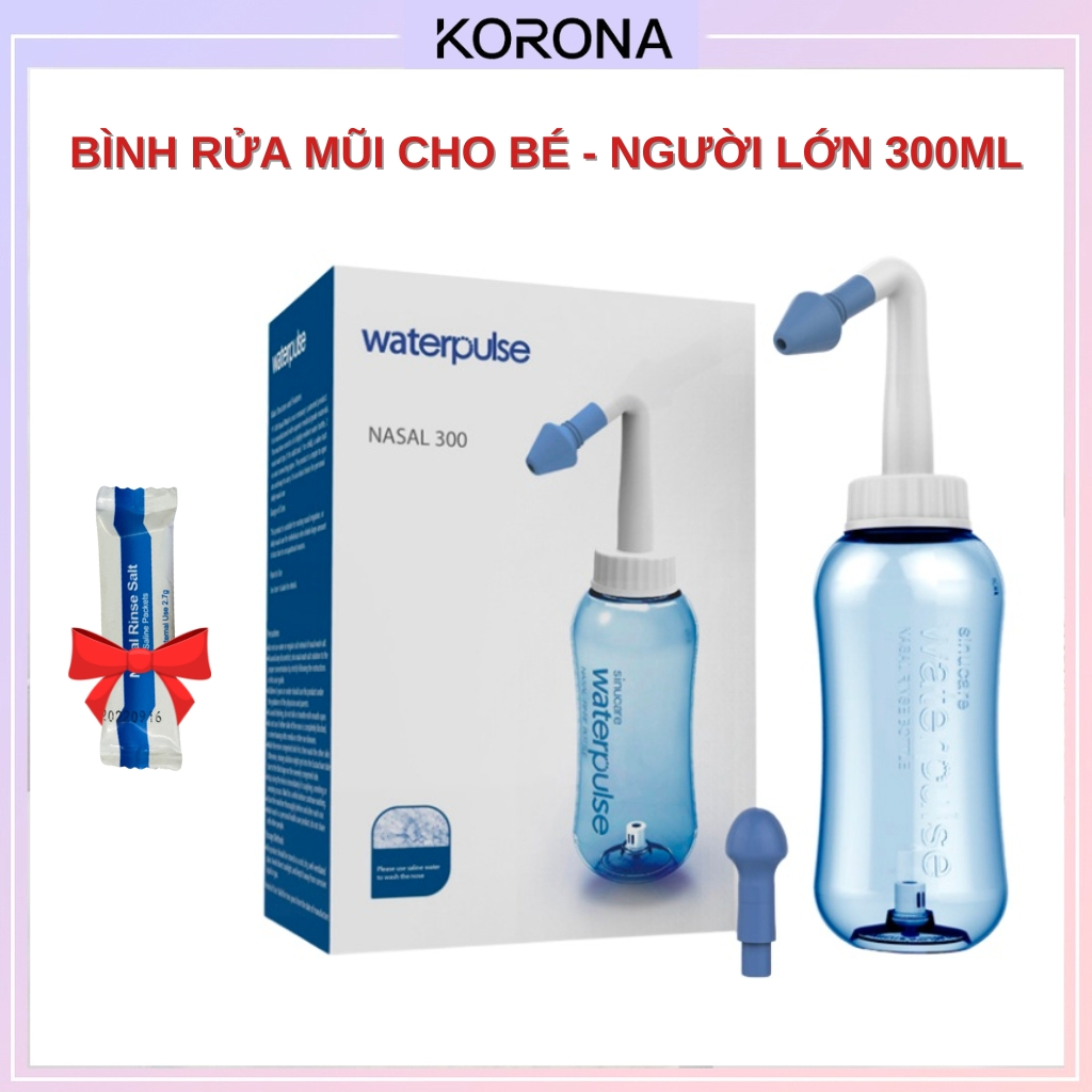 Bình rửa mũi cho bé và người lớn Waterpulse 300ml thông sạch mũi