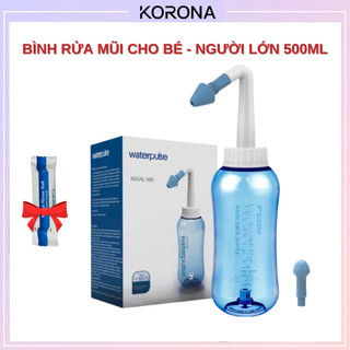 Bình rửa mũi cho bé và người lớn Waterpulse 500ml thông sạch mũi, ngừa viêm mũi viêm xoang chính hãng kèm quà
