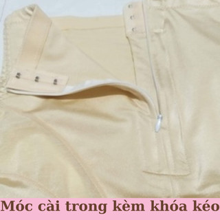 Quần gen nữ cạp cao chất lụa mỏng có kéo khóa HOONY