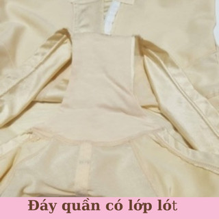 Quần gen nữ cạp cao chất lụa mỏng có kéo khóa HOONY
