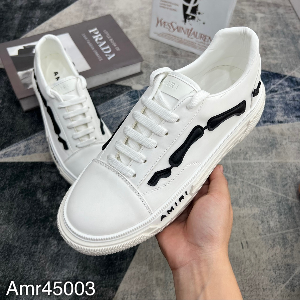 Giày nam buộc giây thêu xương siêu hot - Giày sneaker Amiri cao cấp hàng fullbox