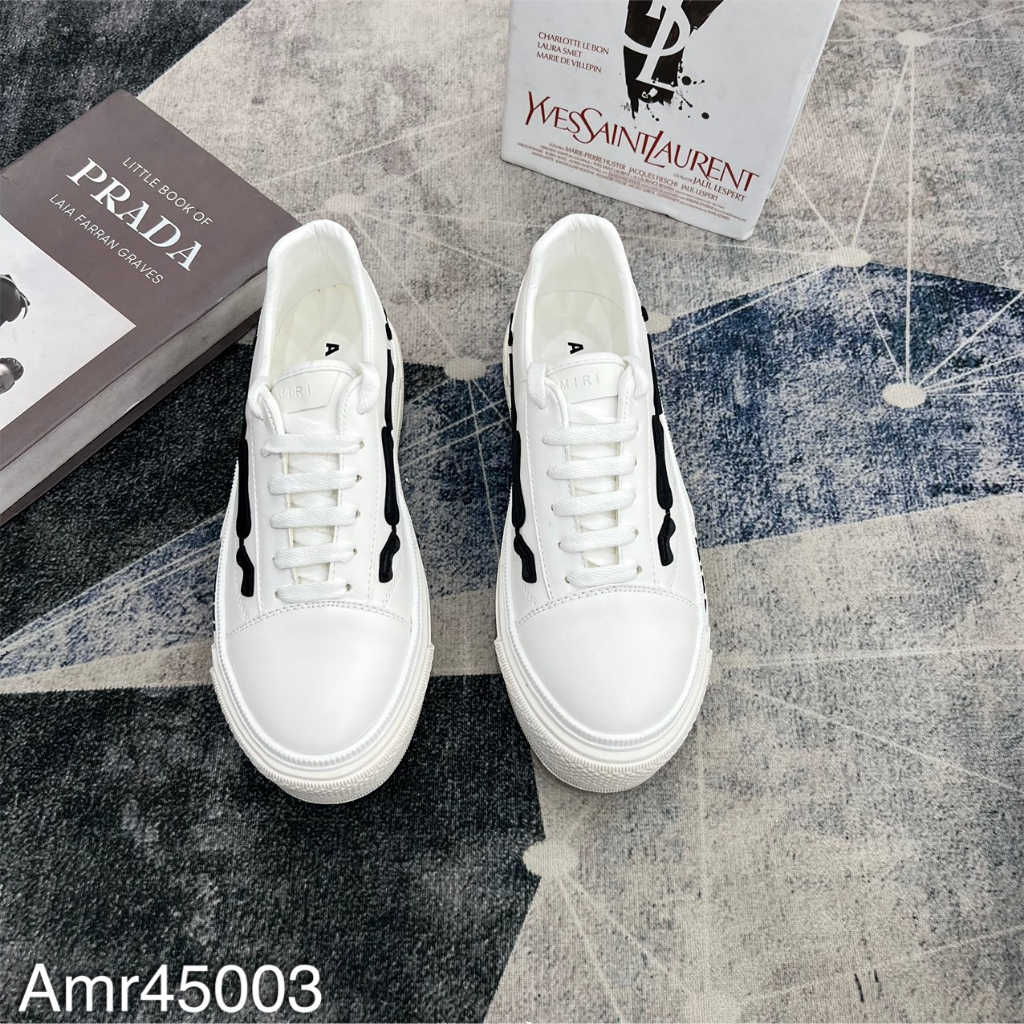 Giày nam buộc giây thêu xương siêu hot - Giày sneaker Amiri cao cấp hàng fullbox