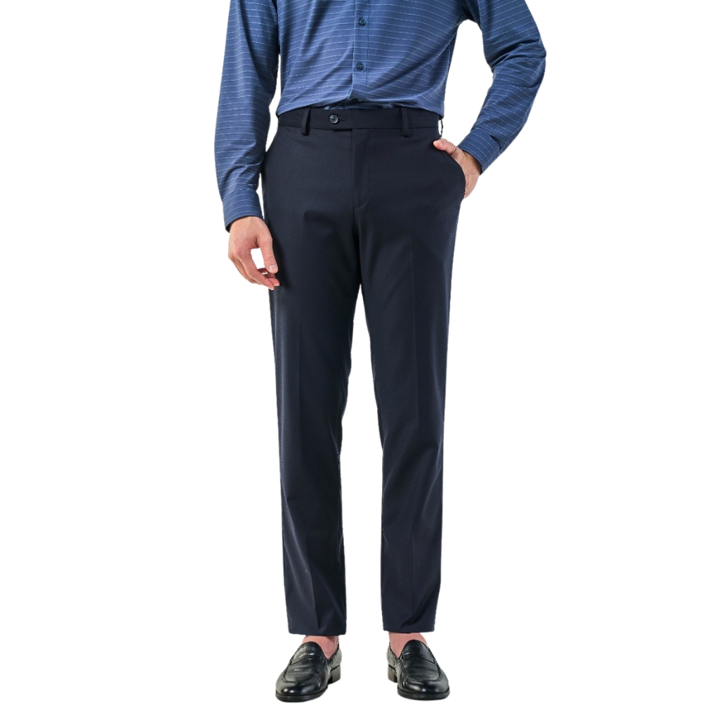 Quần âu tây nam công sở cao cấp OWEN QST231505  màu navy vải polyester mềm mát