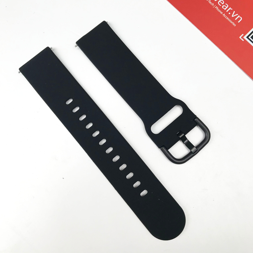 Dây silicon 20mm cho đồng hồ thông minh | Chốt gài thông minh | Khóa cùng màu dây | Chất liệu silicon | Hàng sẵn giao