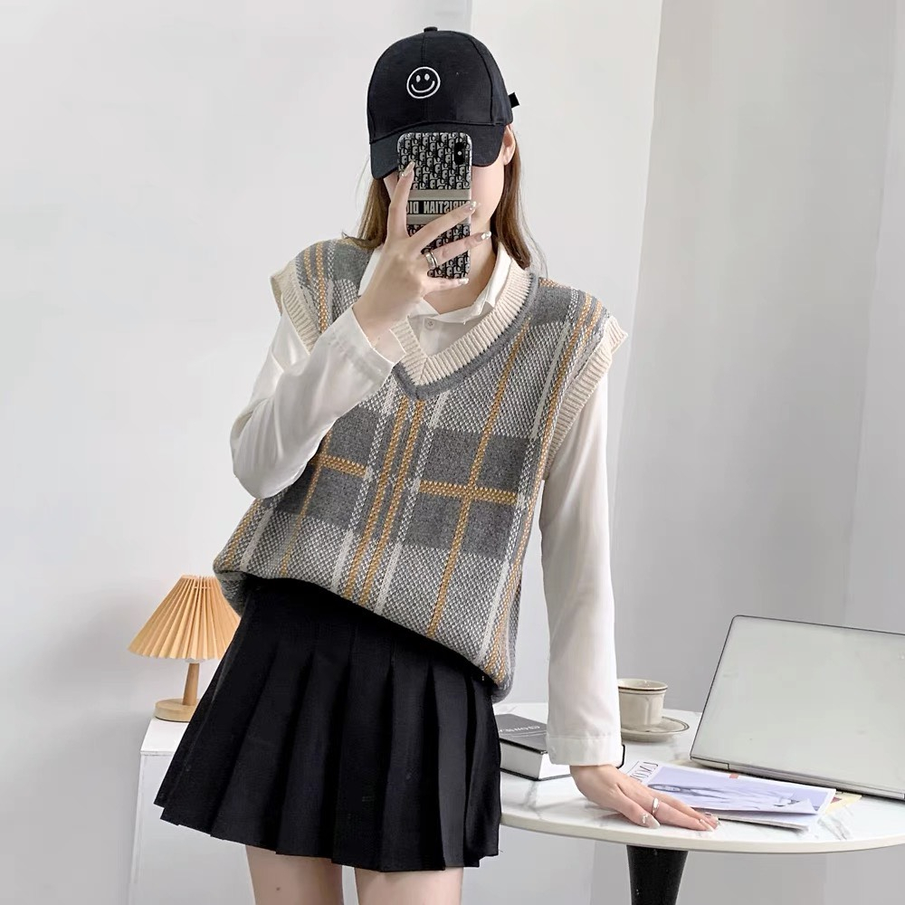 Áo gile len trái tim, Áo len nữ đẹp thời trang điệu đà nữ tính phong cách ulzzang SIÊU ĐÁNG YÊU | BigBuy360 - bigbuy360.vn