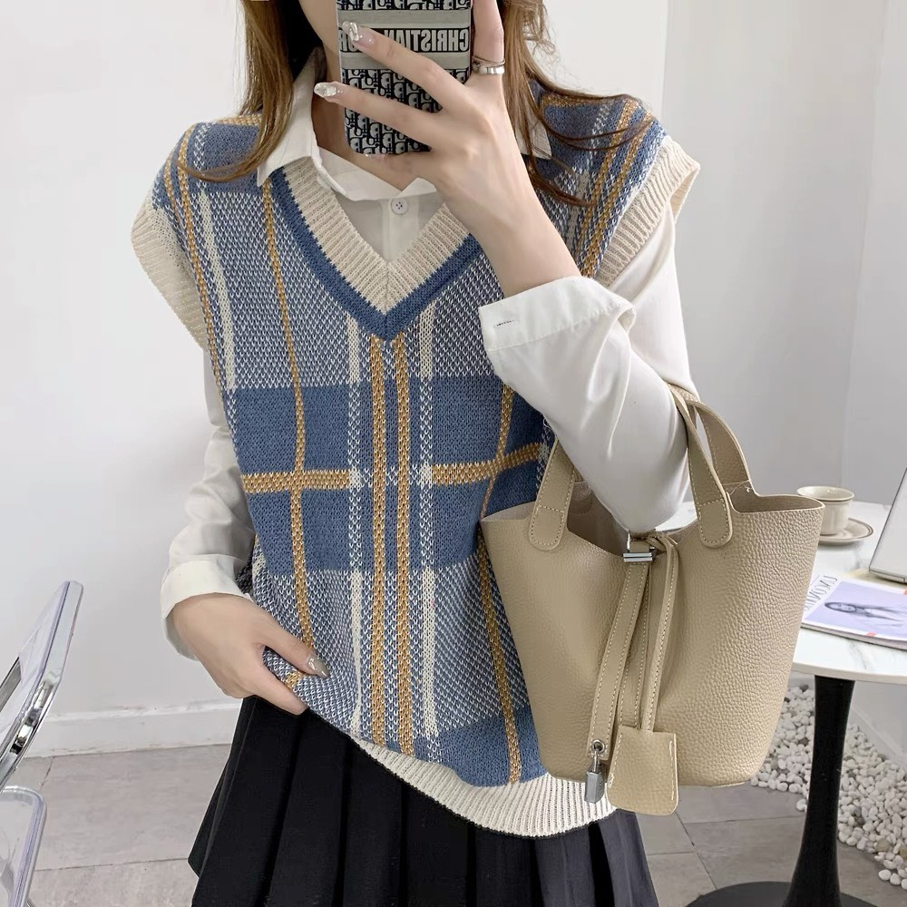 Áo gile len trái tim, Áo len nữ đẹp thời trang điệu đà nữ tính phong cách ulzzang SIÊU ĐÁNG YÊU | BigBuy360 - bigbuy360.vn