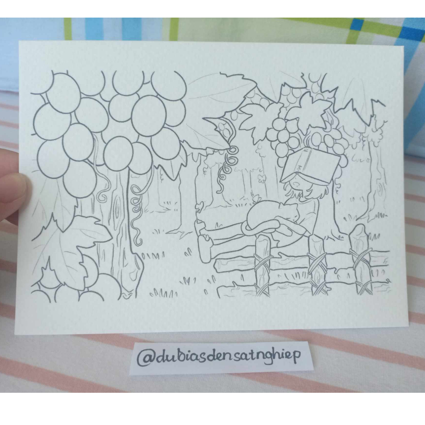[XEM MÔ TẢ] Pass Lineart A6 Cold press 300gsm rõ nét