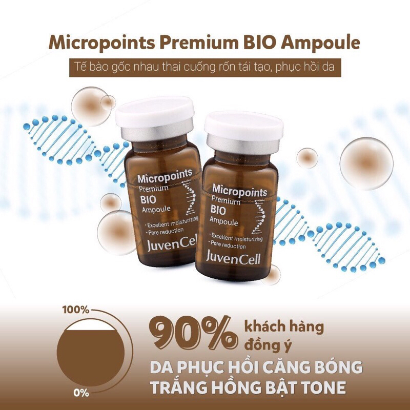 - Tinh chất tế bào gốc nhau thai cuống rốn Juvencell Micropoints Premium Bio Ampoule