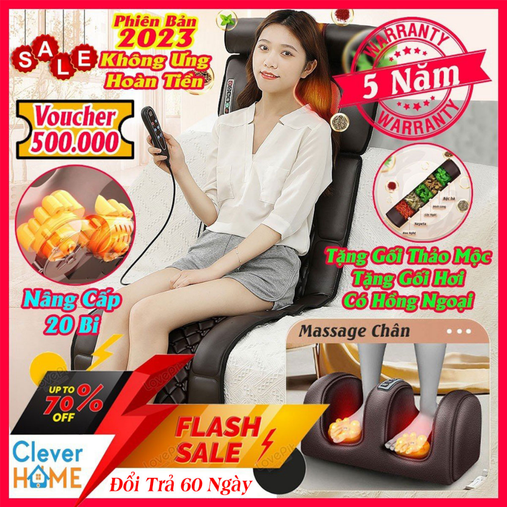Đệm massage toàn thân, nệm mat xa tại nhà, ghế massage phục hồi giảm đau nhức hỗ trợ tuần hoàn máu