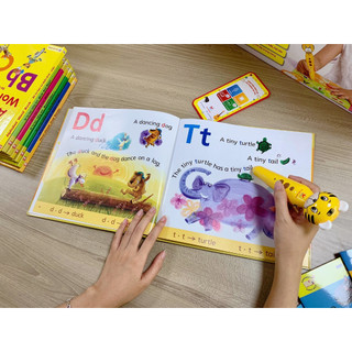 BỘ SÁCH + BÚT CHẤM ĐỌC HỌC TIẾNG ANH CHO BÉ