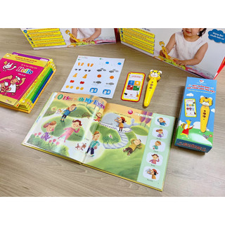 BỘ SÁCH + BÚT CHẤM ĐỌC HỌC TIẾNG ANH CHO BÉ