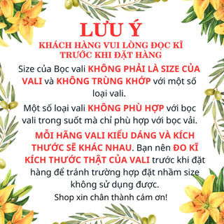 Bọc vali chống trầy xước du lịch