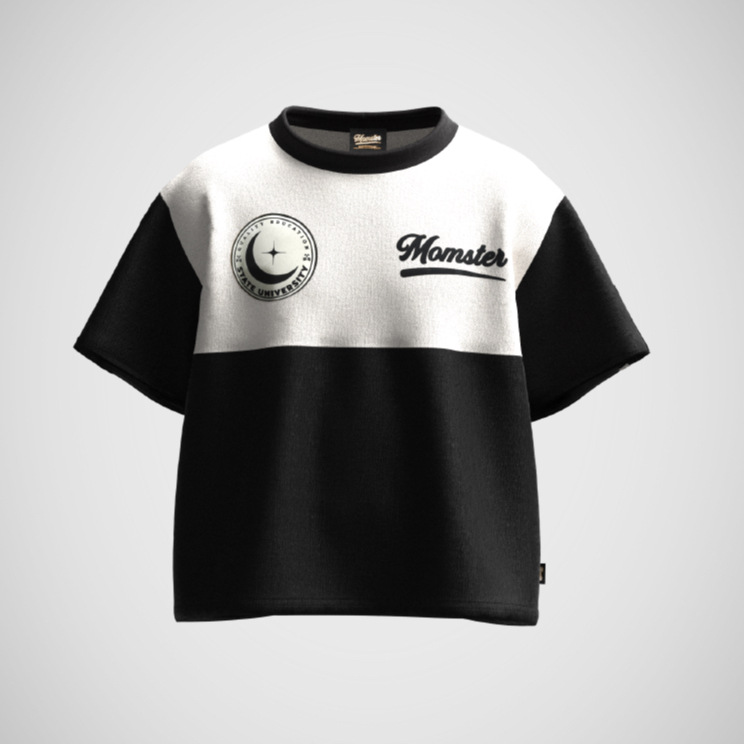 Áo Thun BOXY MOMSTER - UNI BLACK TEE