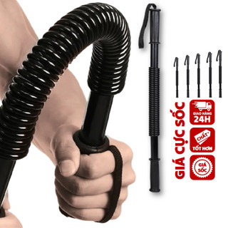 Gậy bẻ tập cơ tay ngực vai thanh lò xo cao cấp lực bẻ 20kg~60kg đàn hồi tốt phù hợp luyện tập thể thao tạ