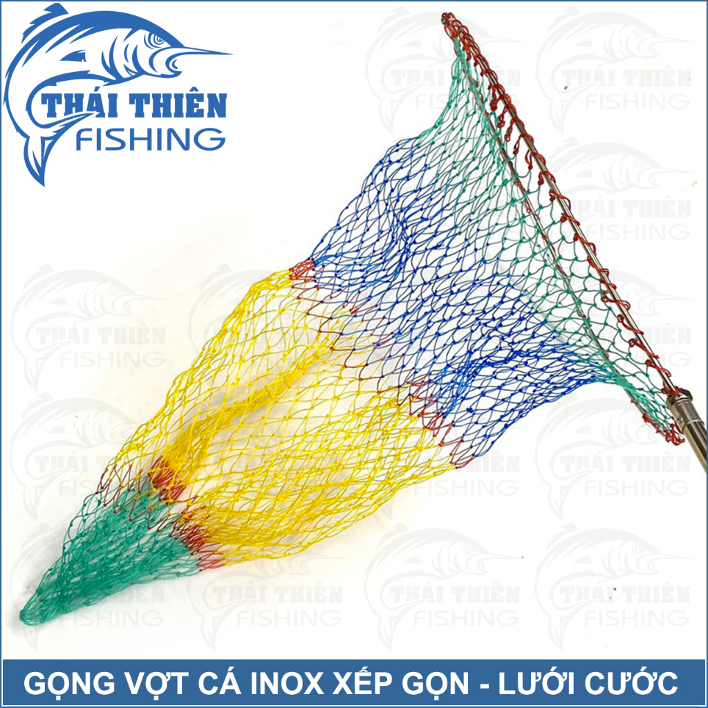 Gọng Vợt Cá Inox Gấp Gọn Lưới Cước Size Đại