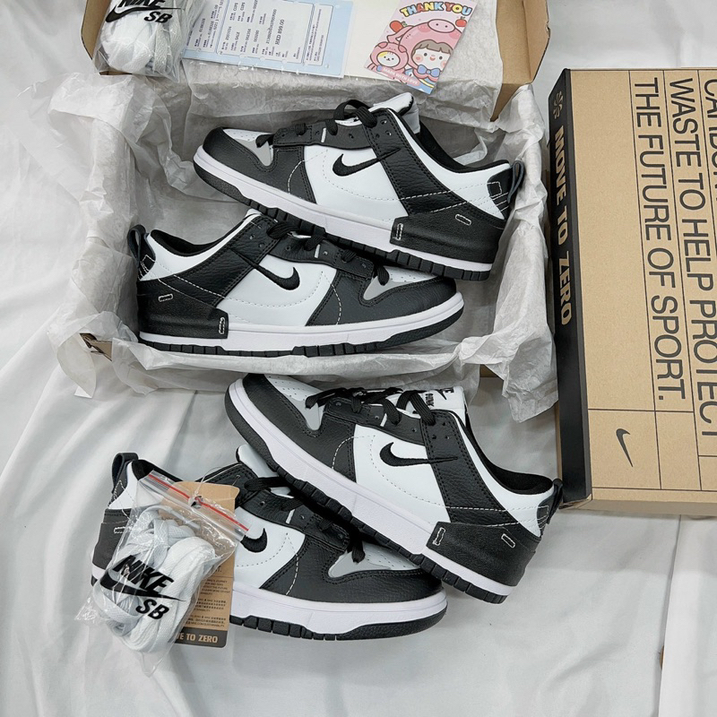 Giày sneaker Ni.ke SB Dunk đen trắng