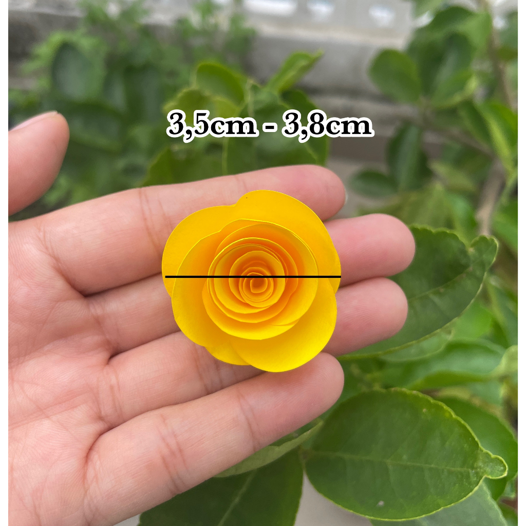 Hoa hồng giấy nhỏ (size từ 1,6cm - 4cm) - 06 bông hoặc 10 bông/túi - (Đọc kỹ mô tả sản phẩm)