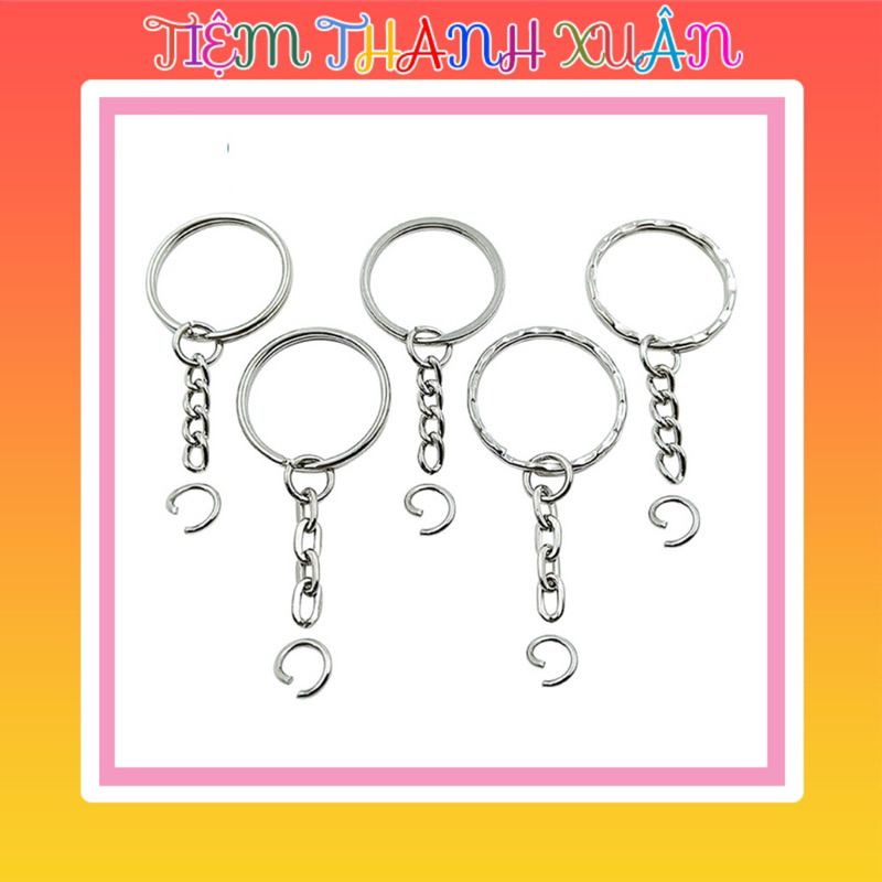 Set 10 Khoen Móc Móc Khoá Trơn Handmade Tiệm Thanh Xuân