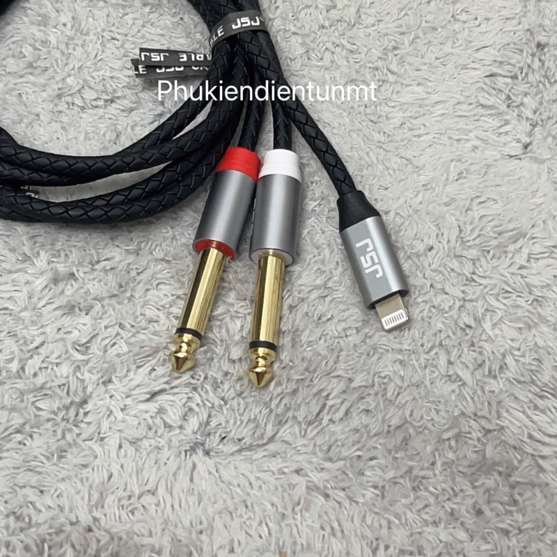 Dây iPhone ra 2 đầu 6 ly 1.5m hàng chính hãng JSJ
