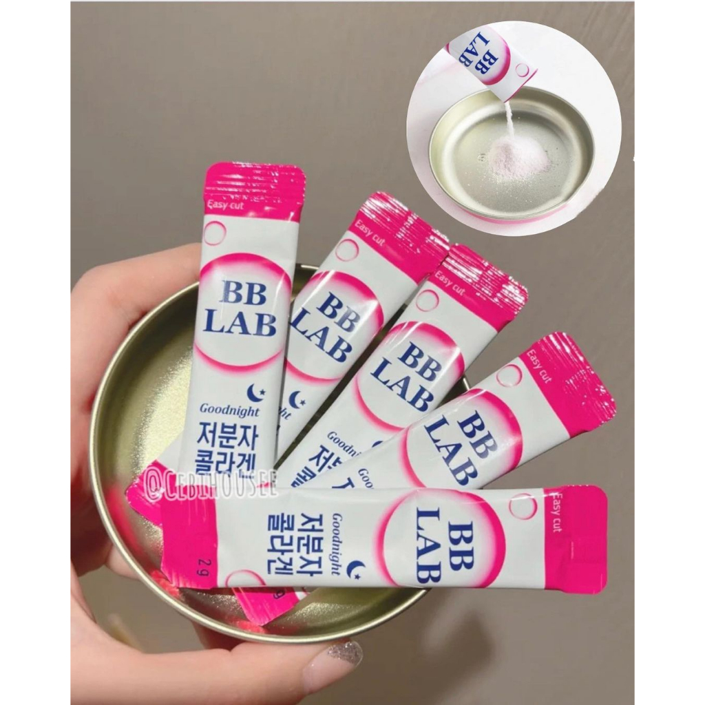 Bột Collagen uống ban đêm BB Lab Low Molecular Collagen hộp giấy 50 gói