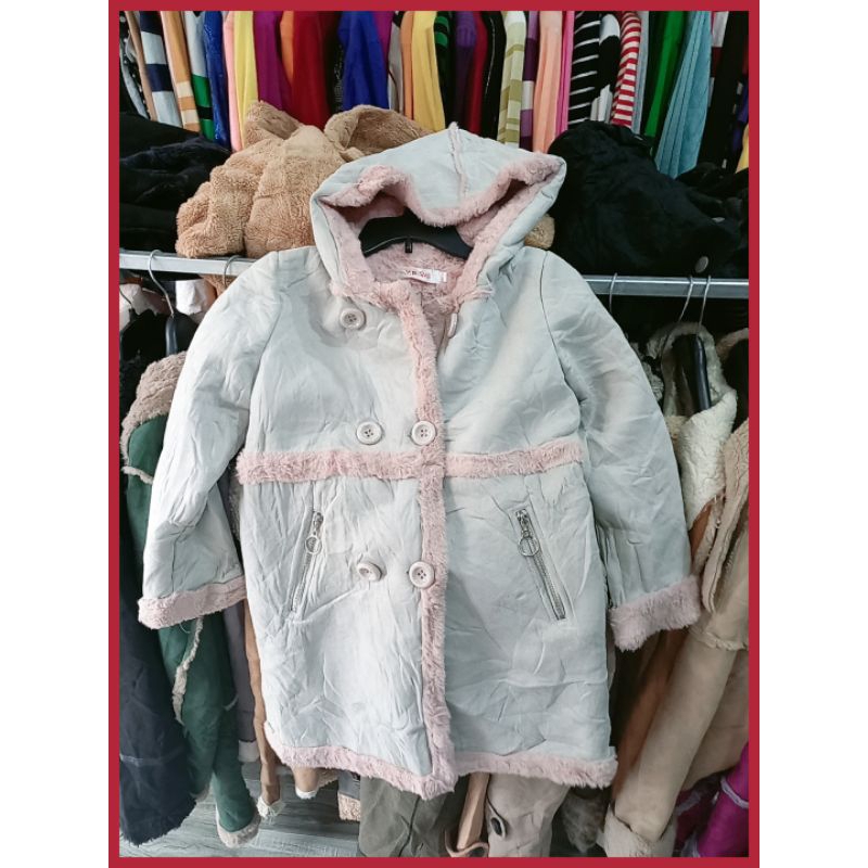 Khoác da lộn lót lông đẹp xả