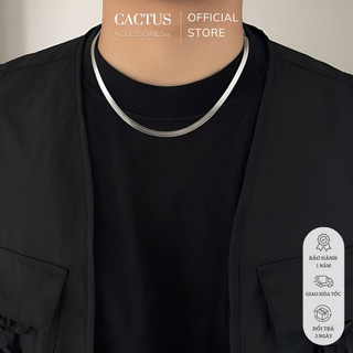 Dây chuyền / vòng cổ lụa basic bản dẹp thép titan không gỉ - Cactus Accessoriesss
