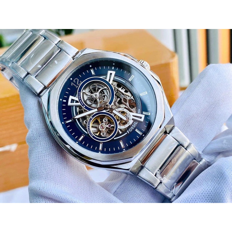 Đồng hồ nam Fossil dây thép không gỉ, kích thước 45mm