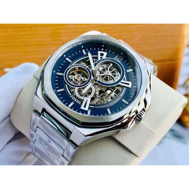 Đồng hồ nam Fossil dây thép không gỉ, kích thước 45mm